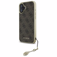 Guess 4G Charms Kolekcijos dėklas iPhone 16 Plus - rudas