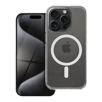 Dėklas skirtas iPhone 15 PRO Forcell F-Protect Clear Hybrid Premium suderinamas su Magsafe skaidrus