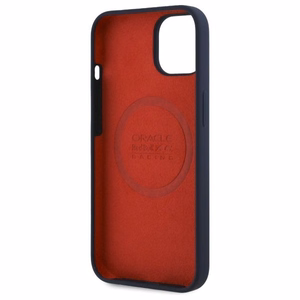 RED BULL dėklas telefonui IPHONE 16 Pro suderinamas su MagSafe RBHMP16L24SIHSRV (Silikoninis horizontalus centrinis logotipas) tamsiai mėlyna