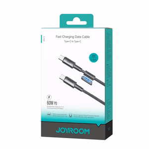 Cable USB-C - USB-C Joyroom S-A50, 60W, 1.2m pilkas