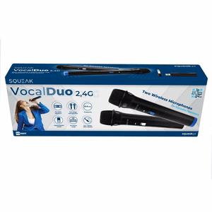SQUEAK VocalDuo SQ1007 2,4 GHz belaidžių karaokės mikrofonų rinkinys