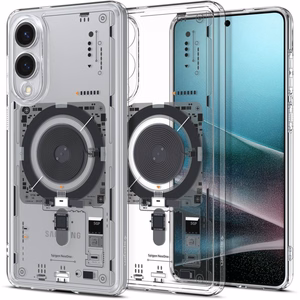 Spigen Ultra Hybrid Mag dėklas su MagSafe Samsung Galaxy S25 Edge su spauda - permatomas
