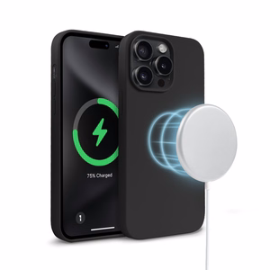 Crong Color Cover Magnetic MagSafe dėklas, skirtas iPhone 15 Pro, juodas