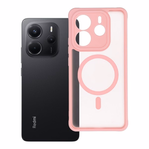 FULL MATTE MAG COVER magnetinis dėklas telefonui, suderinamas su MagSafe, skirtas XIAOMI REDMI NOTE 14 5G, šviesiai rožinis