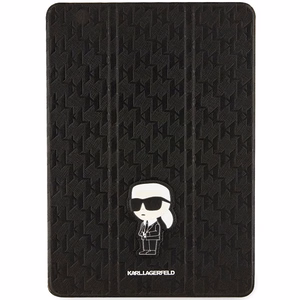 Karl Lagerfeld Saffiano Monogram Ikonik Dėklas iPad 10.2" 2019 (7-oji karta) Folio magnet Allover Cover - juodas