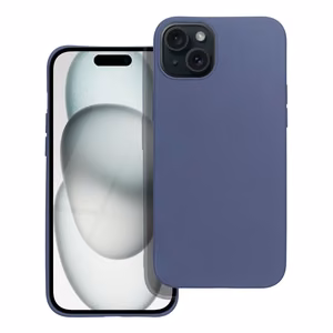 Чехол для iPhone 15 PLUS, матовый синий