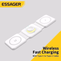 Belaidis Įkroviklis Essager "Nuo 3in1" Baltas 15W (iPhone / Apple Watch / Airpods / Night Lamp)