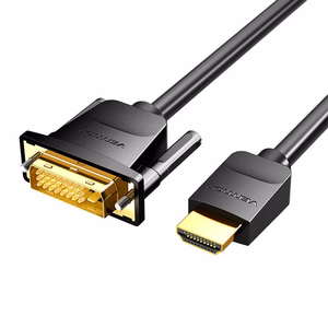 HDMI į DVI (24+1) kabelis Vention ABFBJ, 5 m, 4K 60Hz/1080P 60Hz (juodas)