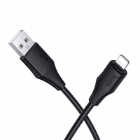 Silikoninis kabelis USB-A į Lightning HOCO 2,4A 1 m X124 juodas