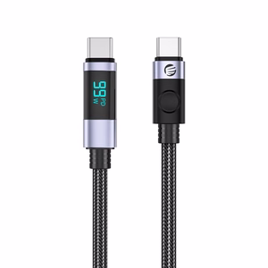 Orico LDC2C USB-C–USB-C PD laidas su LED ekranu, 100 W, 480 Mbps, 2 m, 2 vnt. – juodas