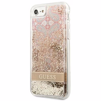 Guess Paisley Skystų Blizgučių dėklas iPhone SE 2022 / SE 2020 / 7 / 8 - auksinis
