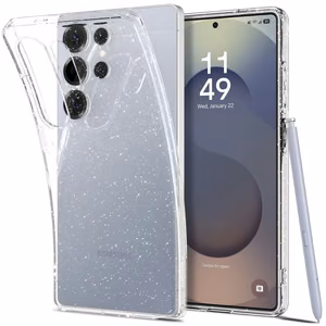 Spigen Liquid Crystal dėklas telefonui Samsung Galaxy S25 Ultra - skaidrus su blizgučiais