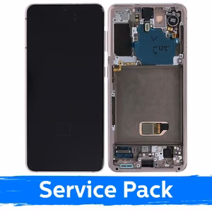 LCD ekranas suderinamas su Samsung G991 S21 su rėmeliu / Phantom Pink / (Service Pack)