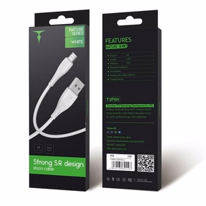 Laidas T-PHOX Nature Micro USB, baltas, 1.2M 3A