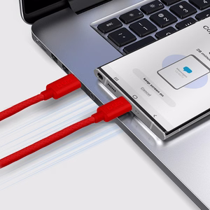 SBS TECABLETISSUETCCR USB-C - USB-C 1,5 m 60W pintas kabelis - raudonas