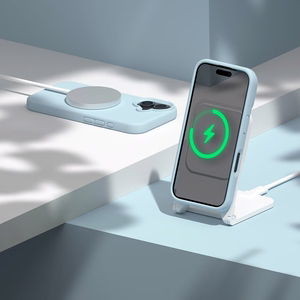 Etteri Silikoninis Mag dėklas for iPhone 16e / 17e šviesiai mėlynas