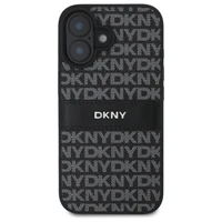 DKNY tekstūrinio rašto dryžuotas dėklas telefonui iPhone 16 - juodas