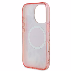 Guess IML Gėlių ir Tonalinių Ratų Magnetinis dėklas iPhone 16 Pro Max - rožinis
