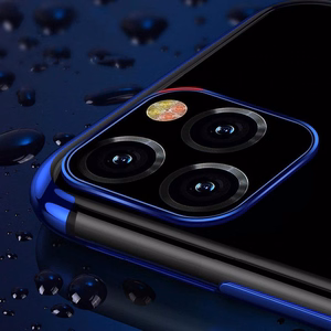 Skaidrus spalvotas dėklas Gel TPU su elektroplokštės rėmeliu Xiaomi Mi 11 juodas