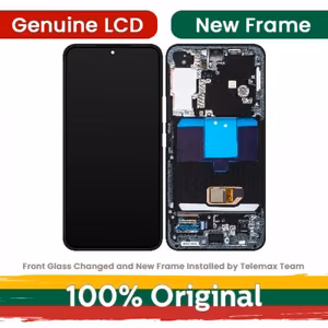 Ekranas skirtas Samsung S901 S22 su rėmeliu / Phantom Black (Graphite) / (Atnaujintas: Telemax)