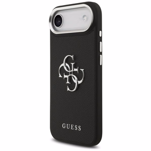 Guess Grained Big 4G Classic Logo dėklas telefonui iPhone 17 Air - juodas