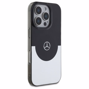 Mercedes dvigubo sluoksnio dviejų spalvų Magnetinis dėklas iPhone 16 Pro Max telefonui - sidabrinis