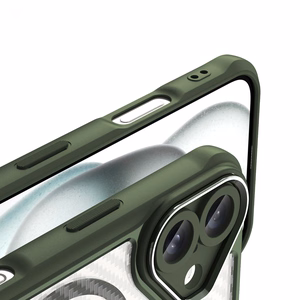 Leading Series Magnetinis silikoninis dėklas telefonui iPhone 16 Plus - žalia