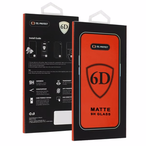 Tel Protect Pilnas Klijavimas 6D Matinis Grūdintas Apsauginis Stiklas Iphone 13/13 Pro/16E Juodas