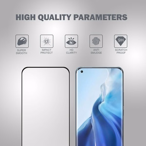 Crong 3D Armor Glass Full Glue 9H grūdintas apsauginis ekrano stiklas, skirtas Xiaomi Mi 11, su montavimo rėmeliu