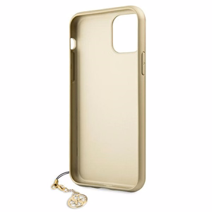 Guess GUHCN61GF4GGR iPhone 11 6.1" / Xr pilkas/pilkas kietas dėklas 4G Charms Collection