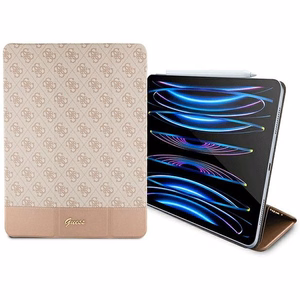 Guess 4G Stripe Allover dėklas iPad Pro 12.9" - rožinis