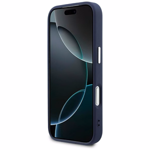 Karl Lagerfeld Embossed Open Ring RSG Logo MagSafe dėklas iPhone 18 Pro Max / 17 Pro Max; spalva: mėlyna