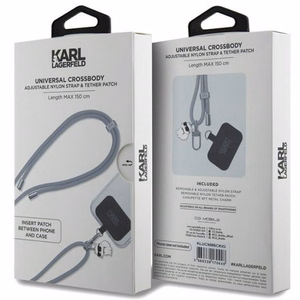 KARL LAGERFELD rankinės dirželis KLUCNMSCKIG (Crossbody Cord Choupette) pilkas