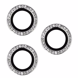 Apsauginis stiklas HARD DIAMOND kamerai (LENS) Iphone 15 Pro/15 Pro Max sidabrinis (3 vnt.)