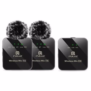 Bevielis skaitmeninis dvigubas mikrofonas, prisegamas, OTG USB Type-C, Lightning