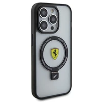 Ferrari FEHMP15LUSCAH iPhone 15 Pro 6.1" permatomas kietas dėklas su žiediniu stovu 2023 kolekcija Magnetinis