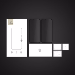 Защитное стекло Tech-Protect Anti Spy Glass Pro+ 2-pack для iPhone 17e / 16e / 14 / 13 Pro / 13 - чёрный
