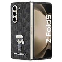 Karl Lagerfeld Saffiano Monogram Ikonik Pin dėklas telefonui Samsung Galaxy Z Fold 5 - juodas