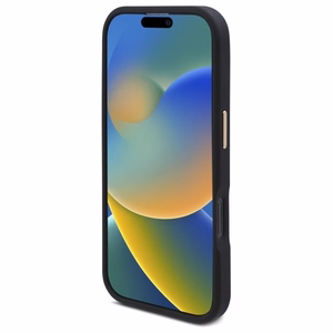 Guess 4G Logotipo plokštelė Magnetinis dėklas telefonui iPhone 16 Pro - juodas