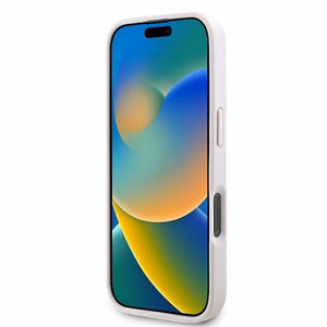 Guess Odinis 4G Trikampio Strass Magnētinis dėklas iPhone 16 Pro Max - rožinis