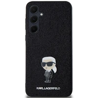 Karl Lagerfeld Fiksuotas Blizgus Ikonik Logotipas Metal Pin dėklas Samsung Galaxy A55 - juodas