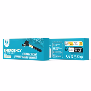 Forever Light LED flashlight EMERGENCY with hammer and magnet 2xAAA COB FLF-03
