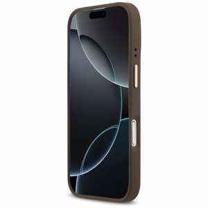 Guess 4G Logo Plate MagSafe чехол iPhone 17 коричневый