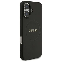 Guess Grūdėtas Žiedas Magnetinis dėklas telefonui iPhone 17 - juodas