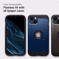Spigen ALM Glass FC grūdintas stiklas iPhone 13 / 13 Pro / 14 – juodas