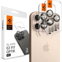 Spigen Optik Pro GLAS.TR „EZ FIT“ kameros apsauga 2-PACK iPhone 16 Pro / Pro Max - ruda
