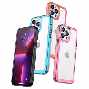 Outer Space dėklas iPhone 12 Pro Max kietas dangtelis su geliniu rėmu mėlyna