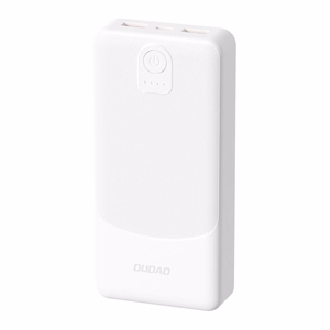 Išorinė baterija Dudao K10Pro 2.4A 20000mAh 2 x USB-A - balta