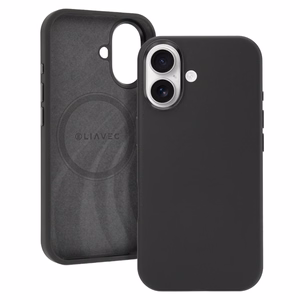 Liavec Silky Case with Metal Camera Frame for Iphone 17 black