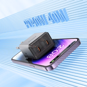 Borofone Įkroviklis BN21 Lena (m) - 2x Type C - PD 40W pilkas